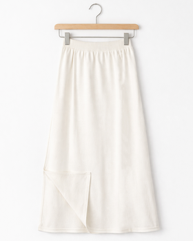 Gonna Cuciture Esterne Donna Cotone-Lino