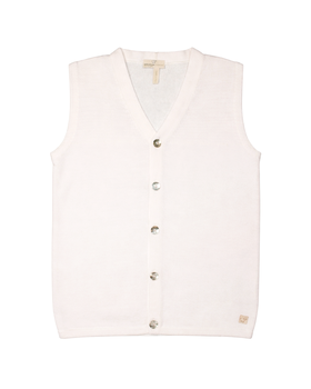 Offene Weste mit Knöpfen aus reiner Bio-Baumwolle für Jungen