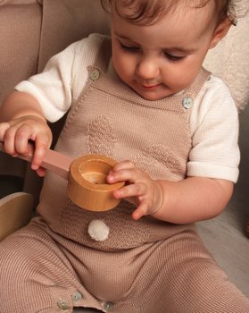 Newborn Dungarees in Pure Eucalyptus – Little Bunny