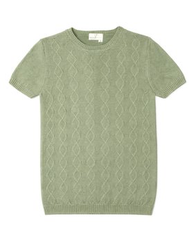 T-shirt Losanghe Eucalyptus in Puro Eucalipto per Ragazzi