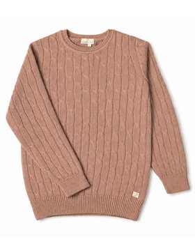 Maglia Trecce Ragazzi in Puro Cotone Bio