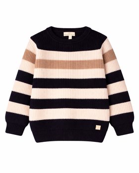 Striped Choker in Pure Merino Wool