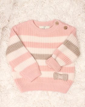Open Shoulder Strips for Baby Girls in Pure Merino Wool