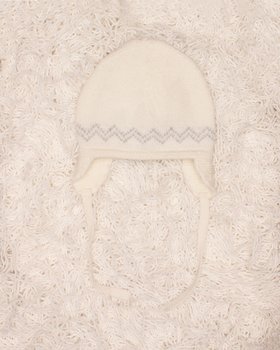 Jacquard-Ohrenschützer für Neugeborene reine Wolle
