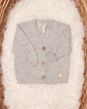 V-Ausschnitt Cardigan Neugeborenes Reiner Wolle
