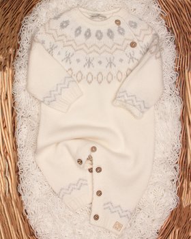 Jacquard-Schürze aus reiner ultrafeiner Merinowolle