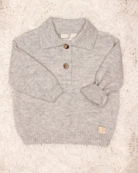 Polo-Shirt aus reiner Merinowolle mit langen Ärmeln