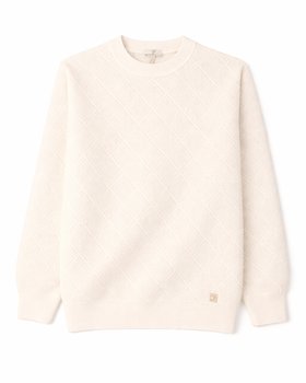 Knitted Crew Neck Sweater for Girls Pure Merinos Wool
