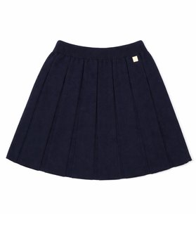 Girls' Folded Skirt in Pure Wool