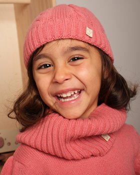 Berretto Trecce Bambini in Pura Lana Merino Ultrafine