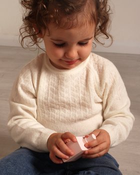 Maglioncino Neonato Girocollo in Puro Cashmere