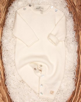 Basic Baby Romper in Pure Ultrafine Merino Wool