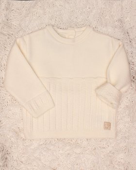 Baby-Pullover mit Kragen aus reiner extrafeiner Merinowolle