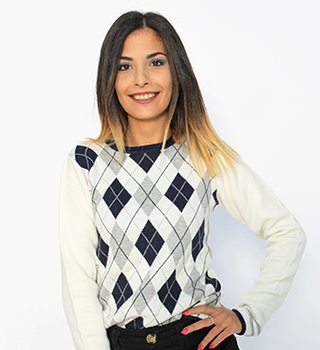 Maglia rombi Cashmere Blend Donna