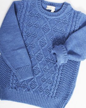 Maglia Losanghe in Pura Lana Merinos Ragazzi