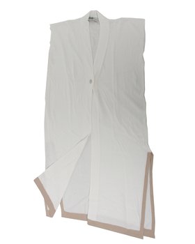 Bicolor long vest for women