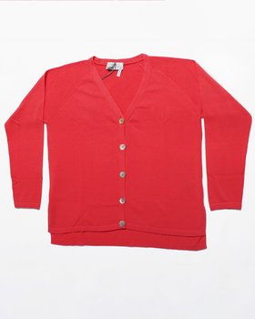 Cardigan a V Scatola Donna Cotone