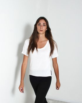 T-Shirt in Puro Eucalipto Donna