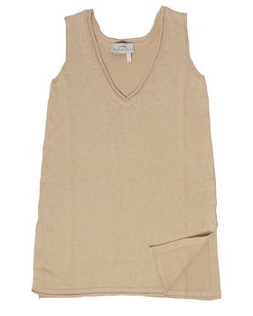 Canotta Lunga Donna Cotone-Lino