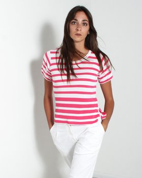 T-Shirt Rigata Donna Viscosa