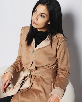 Cappotto Reversibile Pura Lana Donna