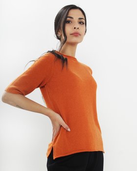 Girocollo Manica Corta Cashmere Blend Donna