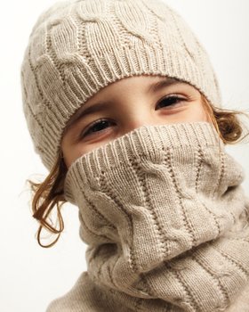 Scaldacollo Trecce Bimbi in Pura Lana Merino Ultrafine