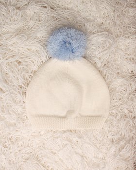 Berrettino Pon Pon Colore in Pura Lana Merinos