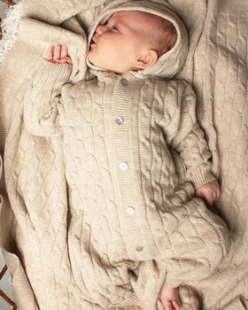 Tutona Da Uscita Trecce in Pura Lana Merino Ultrafine