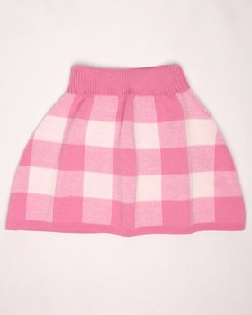 Gonna In Maglia Vichy Bambina