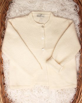 Giacchina Taglio Impero in Cashmere Blend per Neonate