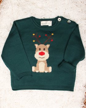 Weihnachtspullover aus reiner Merinowolle