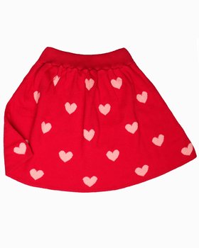 Gonna Cuori in Maglia Bimba in Puro Cotone BIO