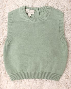 Gilet Girocollo in Puro Cotone Bio Neonati