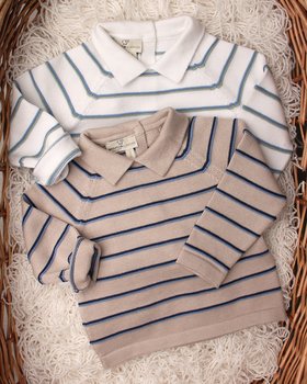 Polo in Maglia Aloe Manica Lunga Puro Cotone Bio