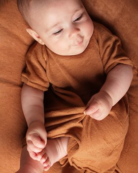 Vestitino in Puro Lino & Puro Cotone Neonata