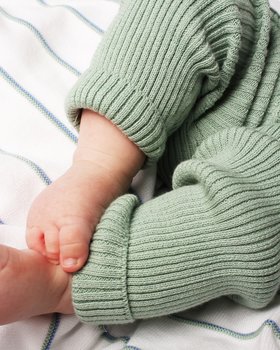 Leggings Costina Neonati in Puro Cotone Bio