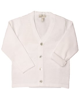 Cardigan Scollo V in Puro Cotone per Ragazzi