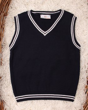 Gilet Bordo Contrasto in Puro Cotone Bio Neonati