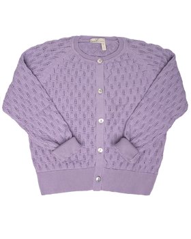 Giacchina Traforata Glicine in Puro Cotone BIO per Ragazze