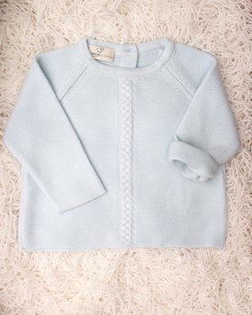 Maglia Treccina in Puro Bamboo per Neonati