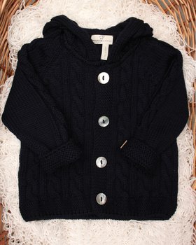 Cappottino Lana Bimbo a Trecce in Lana Merinos