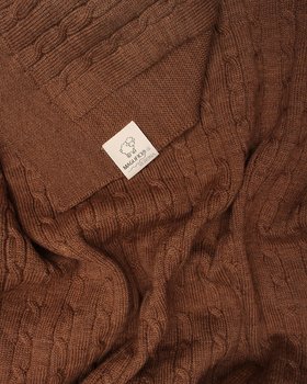 Copertina Neonato in Lana a Trecce misura 80*100cm