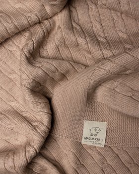 Copertina Neonato in Lana a Trecce misura 80*100cm - Essential