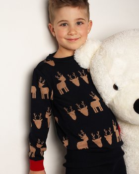 Maglione Natalizio Bambini in Pura Lana Merino