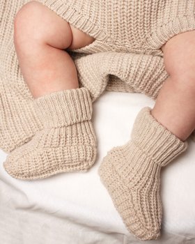 Scarpine Neonati in Pura Lana Merino Ultrafine