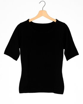 T-shirt Sfiancata in Puro Cotone Donna