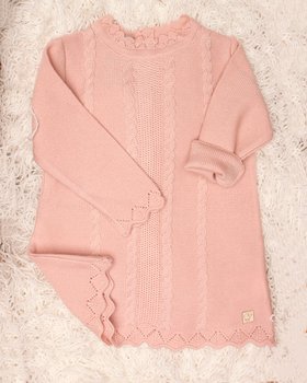 Vestitino neonata Merletto in Pura Lana Merino