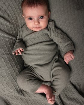 Tutina in maglia Losanghe neonati in Puro Cashmere