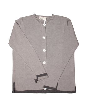 Coreana Donna in Pura Lana Bordo Contrasto